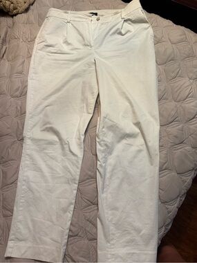 Express White Cotton Chino Pants